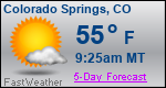 Weather Forecast for Colorado Springs, CO