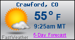 Weather Forecast for Crawford, CO