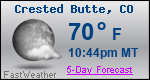 Weather Forecast for Crested Butte, CO