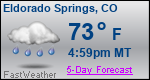 Weather Forecast for Eldorado Springs, CO