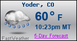 Weather Forecast for Yoder, CO