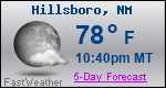 Weather Forecast for Hillsboro, NM