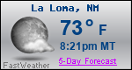 Weather Forecast for La Loma, NM