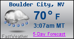 Weather Forecast for Boulder City, NV