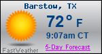 Weather Forecast for Barstow, TX