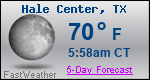 Weather Forecast for Hale Center, TX