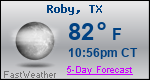 Weather Forecast for Roby, TX