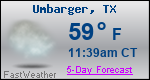 Weather Forecast for Umbarger, TX
