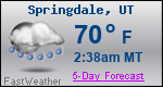 Weather Forecast for Springdale, UT