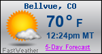 Weather Forecast for Bellvue, CO