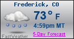 Weather Forecast for Frederick, CO