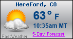 Weather Forecast for Hereford, CO