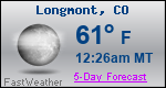 Weather Forecast for Longmont, CO