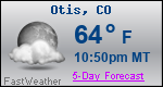 Weather Forecast for Otis, CO
