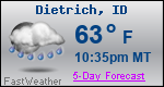 Weather Forecast for Dietrich, ID