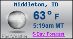 Weather Forecast for Middleton, ID