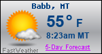Weather Forecast for Babb, MT