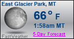Weather Forecast for East Glacier Park, MT