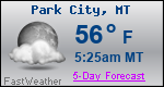 Weather Forecast for Park City, MT