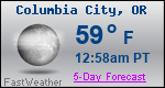 Weather Forecast for Columbia City, OR