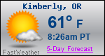 Weather Forecast for Kimberly, OR