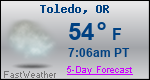 Weather Forecast for Toledo, OR