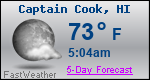 Weather Forecast for Captain Cook, HI