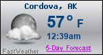 Weather Forecast for Cordova, AK