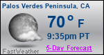 Weather Forecast for Palos Verdes Peninsula, CA