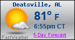 Weather Forecast for Deatsville, AL