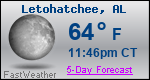Weather Forecast for Letohatchee, AL