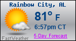 Weather Forecast for Rainbow City, AL