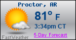 Weather Forecast for Proctor, AR