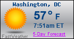 Weather Forecast for Washington, DC