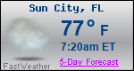 Weather Forecast for Sun City, FL