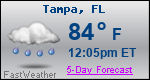 Weather Forecast for Tampa, FL