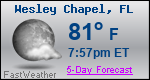 Weather Forecast for Wesley Chapel, FL