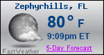 Weather Forecast for Zephyrhills, FL
