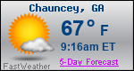 Weather Forecast for Chauncey, GA