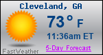 Weather Forecast for Cleveland, GA