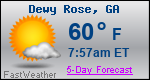 Weather Forecast for Dewy Rose, GA