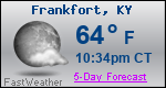 Weather Forecast for Frankfort, KY