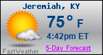 Weather Forecast for Jeremiah, KY