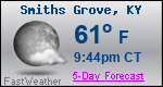 Weather Forecast for Smiths Grove, KY
