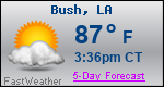 Weather Forecast for Bush, LA