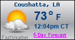 Weather Forecast for Coushatta, LA
