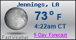 Weather Forecast for Jennings, LA