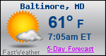 Weather Forecast for Baltimore, MD