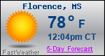 Weather Forecast for Florence, MS