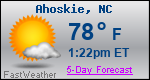 Weather Forecast for Ahoskie, NC